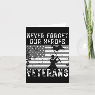 Forget Heroes Thank Veterans Aamerican Flag Usa Card