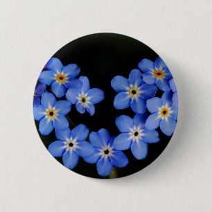 Forget me not 6 cm round badge