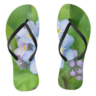 Forget-me-not, Adult Flip Flops, Slim Straps Thongs