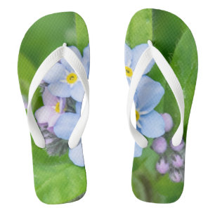 Forget-me-not, Adult Flip Flops, Wide Straps Thongs