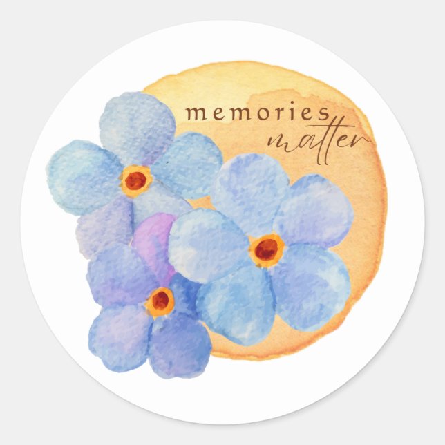 Forget-Me-Not ALZ Awareness Sticker (Front)