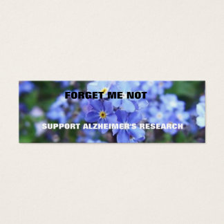 FORGET ME NOT ALZHEIMER'S BOOKMARK