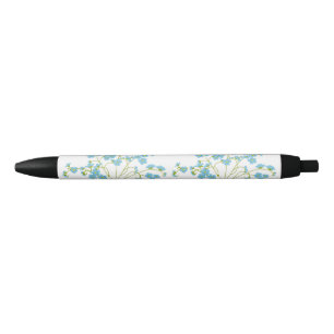 Forget Me Not Black Ink Pen