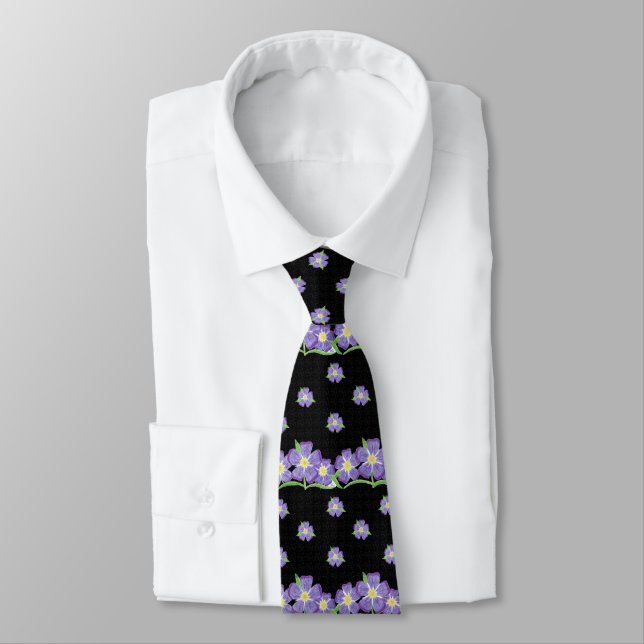 Forget-me-not black tie (Tied)