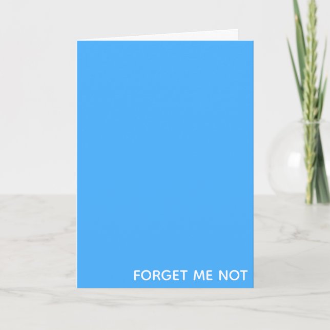 Forget-me-not blue colour name card (Front)