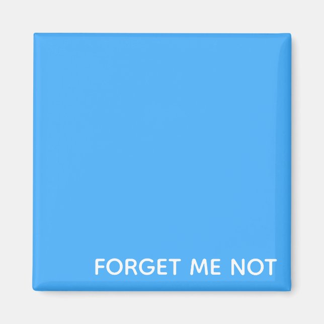 Forget-me-not blue colour name magnet (Front)