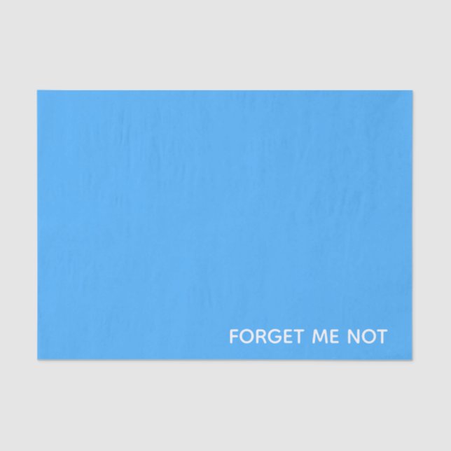 Forget-me-not blue colour name tissue paper (Front)