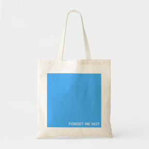 Forget-me-not blue colour name tote bag