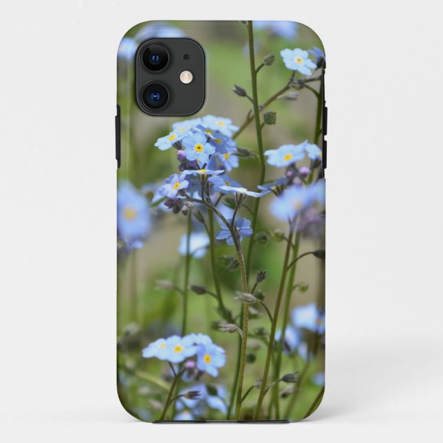 Forget Me Not Blue Floral Phone Case (Back)