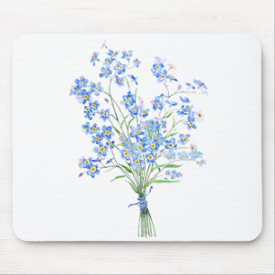 forget me not bouquet 2020 mouse pad