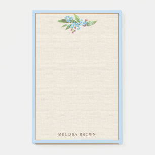 Forget-Me-Not Bouquet Blue Flowers Rustic Cute Post-it Notes