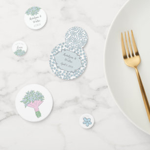Forget-Me-Not Bouquet Wedding Confetti