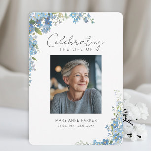 Forget Me Not "Celebration of Life" Photo Invitation