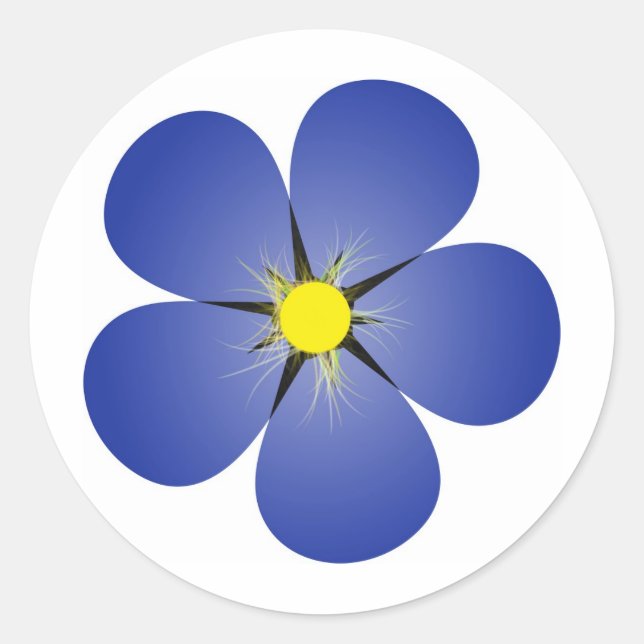 Forget me not classic round sticker (Front)