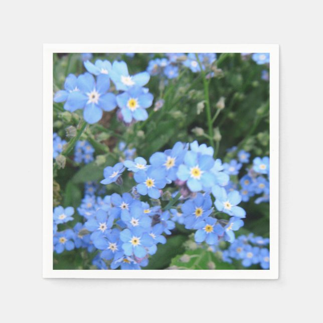 *Forget-Me-Not* Cocktail Napkins (Front)