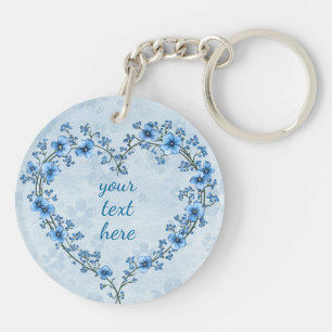 Forget me not Custom Keepsake Remembrance Key Ring