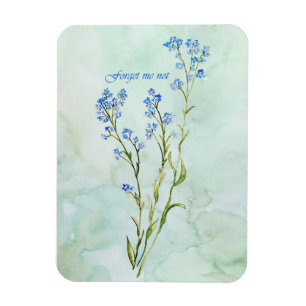 Forget me not Custom Watercolor Garden Flower Magnet