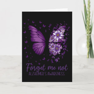 Forget Me Not Dementia Heimerheimer Awareness Butt Card