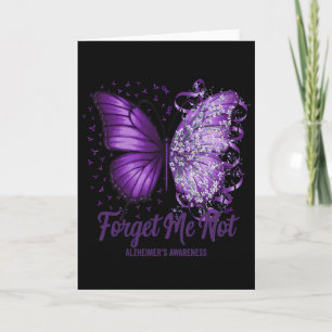 Forget Me Not Dementia Heimerheimer Awareness Butt Card