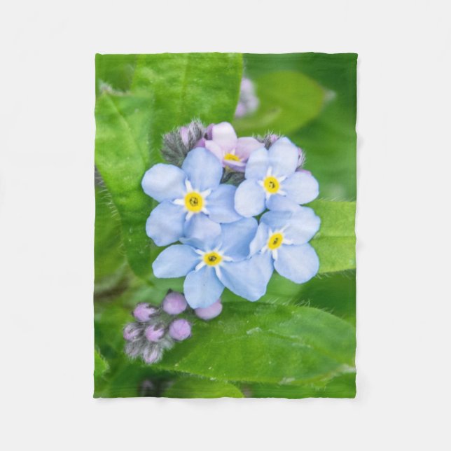 Forget-me-not Fleece Blanket (Front)