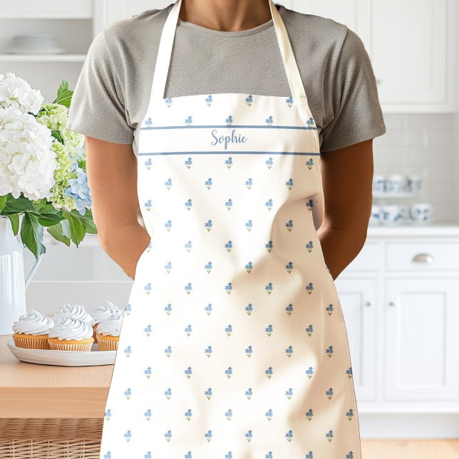 Forget Me Not Floral Apron (Forget Me Nots Floral Apron)