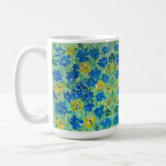 Forget-Me-Not Floral Coffee Mug (Left)
