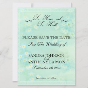 Forget Me Not Floral Save The Date
