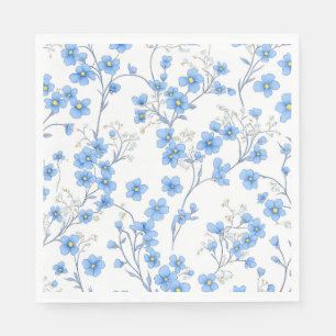 Forget-me-not floral seamless napkin
