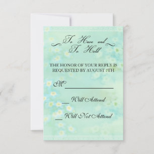 Forget Me Not Floral Wedding R.S.V.P RSVP Card