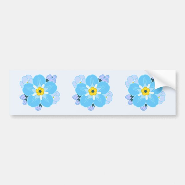 Forget-me-not Flower Bumper Sticker (Front)