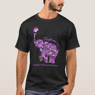 Forget Me Not Flower Elephant Alzheimer S Disease T-Shirt