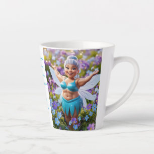 Forget-Me-Not Flower Fairy Latte Mug