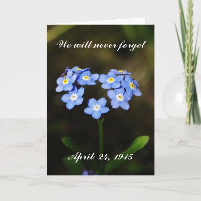 Forget me not Flower greeting card (Front)