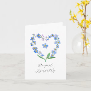 Forget me not flower love heart Sympathy Card