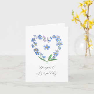 Forget me not flower love heart Sympathy Card