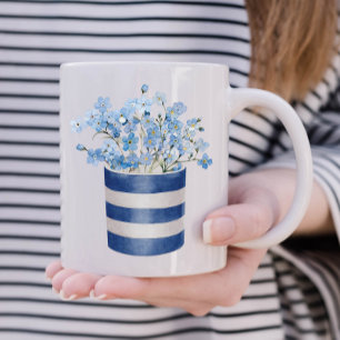 Forget Me Not Flower Lover Ceramic Coffee Mug