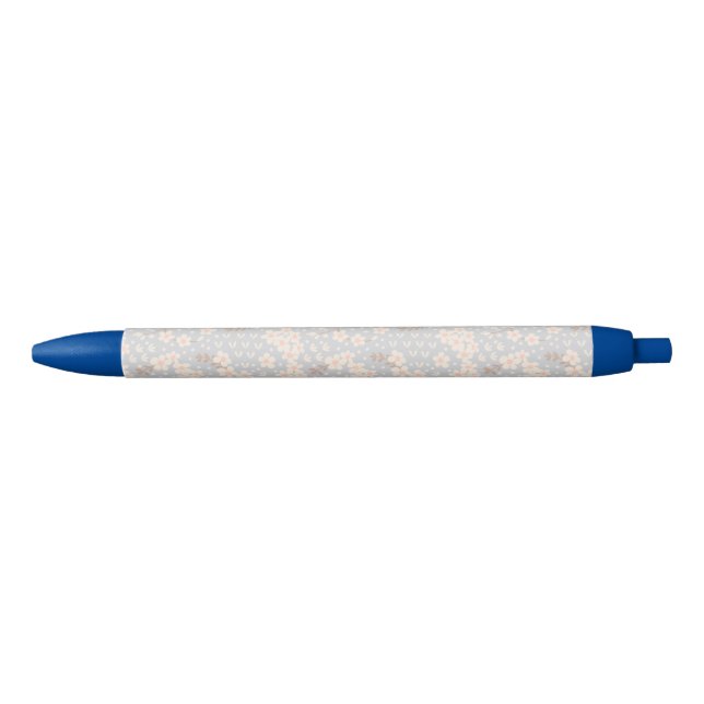 Forget-me-not flower Pattern Blue Ink Pen (Front)