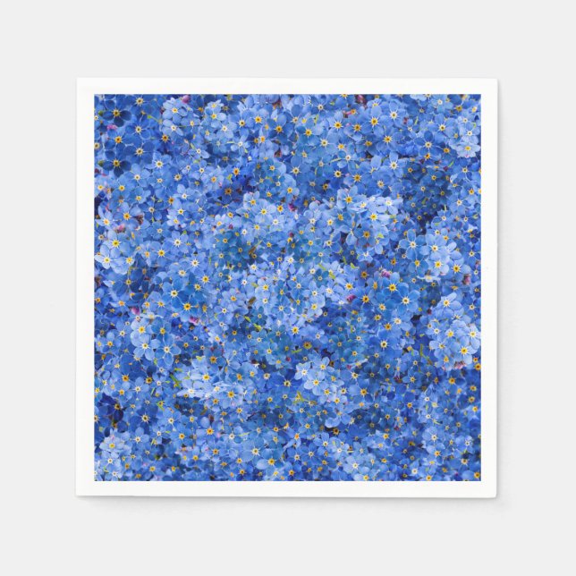 Forget Me Not Flower Pattern Napkin (Front)