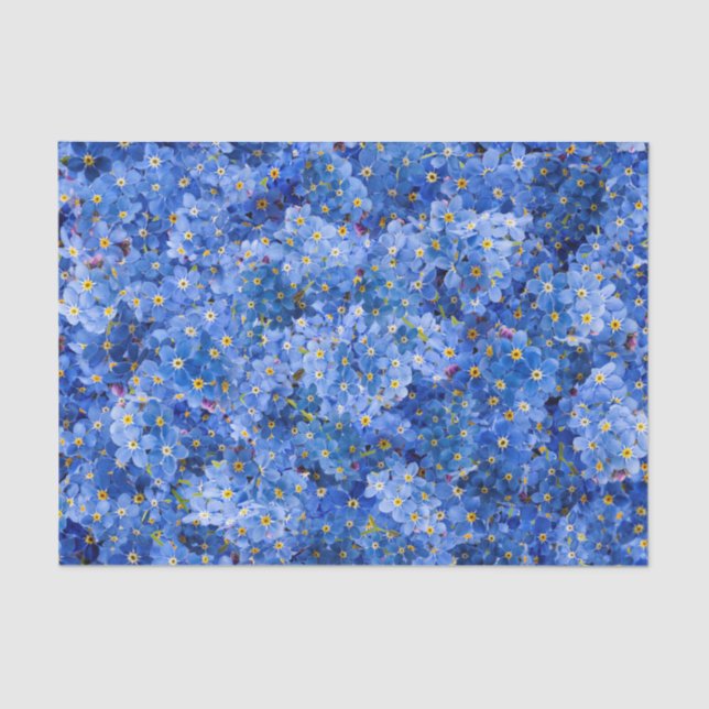 Forget Me Not Flower Pattern Tissue Paper (Front)