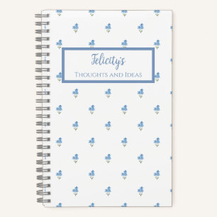 Forget Me Not Flower Personalized Journal Notebook