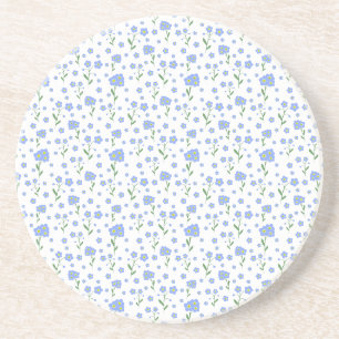 Forget-me-not, flower seamless pattern coaster