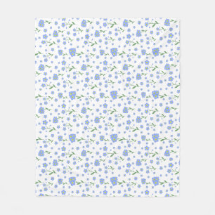 Forget-me-not, flower seamless pattern fleece blanket