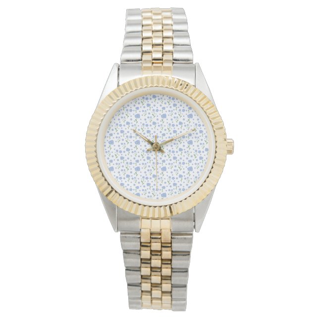 Forget-me-not, flower seamless pattern watch (Front)