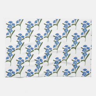 Forget Me Not Flower Tea Towel