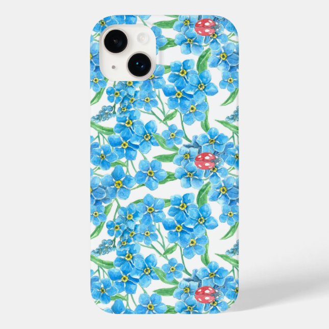 Forget me not flowers and ladybugs samsung galaxy  Case-Mate iPhone case (Back)