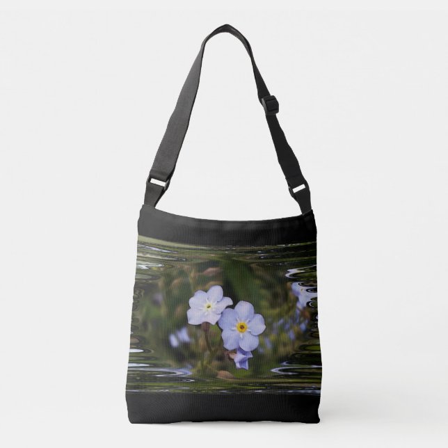 Forget me not flowers crossbody bag (Front)
