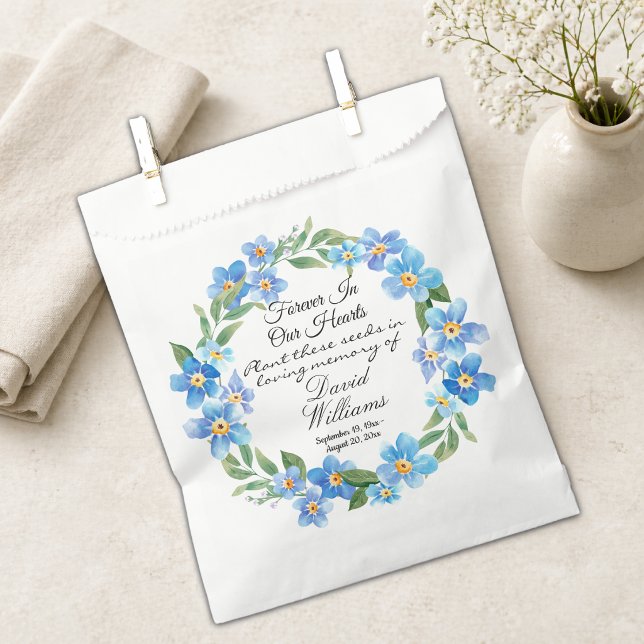 Forget Me Not Flowers In Loving Memory Seed Packet Favour Bag (Creator Uploaded)