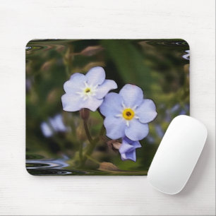 Forget me not flowers mouse pad