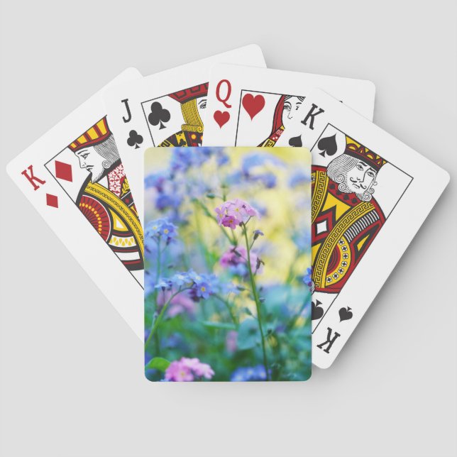 Forget-Me-Not Flowers Playing Cards (Back)