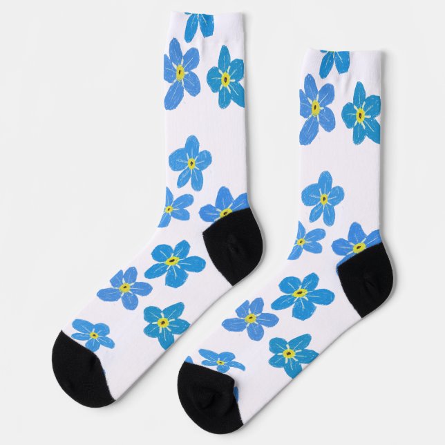 Forget-me-not Flowers Socks (Left)